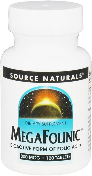 Source Naturals MegaFolinic 800 мкг биоактивной фолиевой кислоты ...