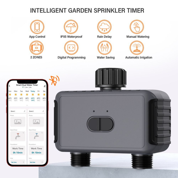 Контроллер полива WIFI Bluetooth Smart с двумя выходами - купить по ...