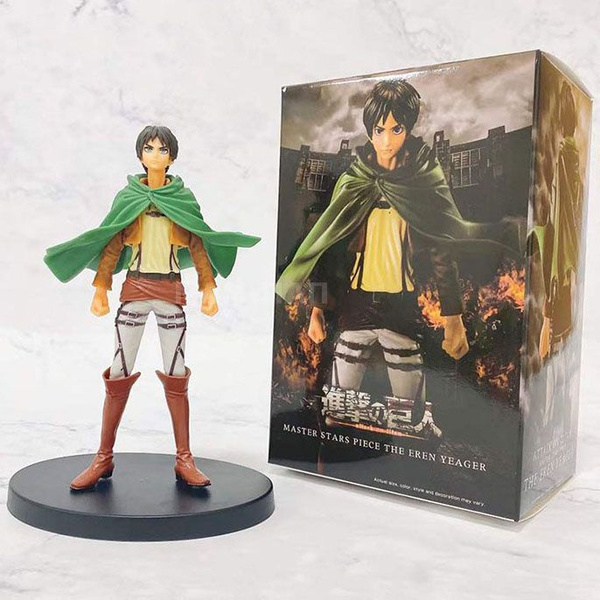 Коллекционная фигурка-статуэтка Эрен Йегер в зеленом плаще персонаж ...