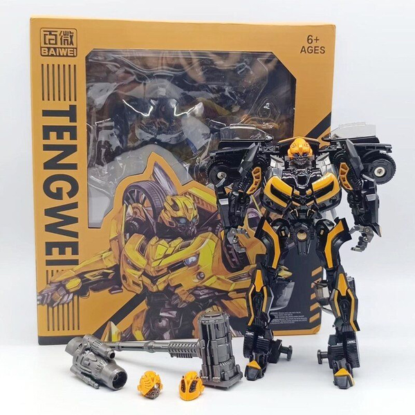 Трансформер робот BAIWEI игрушки чёрный бамблби TW1025B 17см Шевроле ...