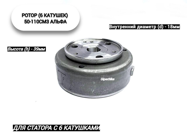 Ротор (6 катушек) h-39mm 50-110см3 Альфа - купить по низким ценам в ...