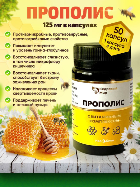 Прополис Кедровый мир / БАД Нообион, капсулы массой 580 мг - купить с ...