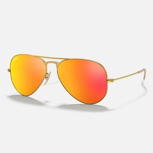 Солнцезащитные очки мужские, авиаторы RAY-BAN с чехлом, цвет красно ...