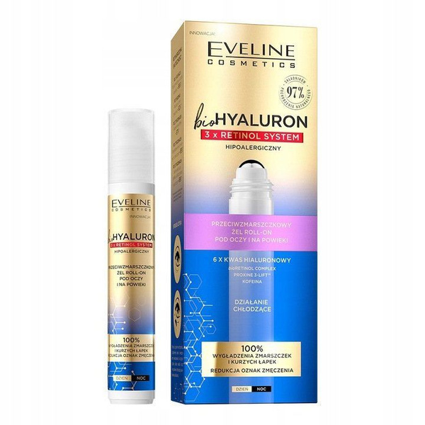 Eveline Cosmetics Гель для кожи вокруг глаз Biohyaluron 3 x retinol ...