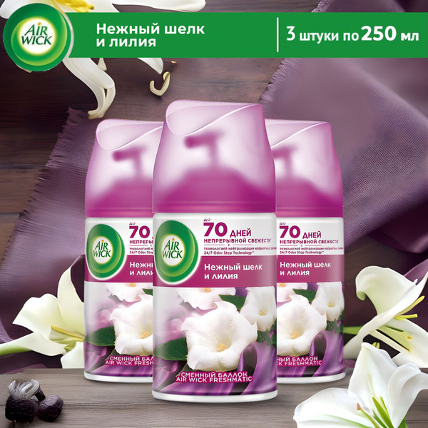 Освежитель воздуха AirWick Эрвик Air Wick Нежный шелк и лилия, сменный ...