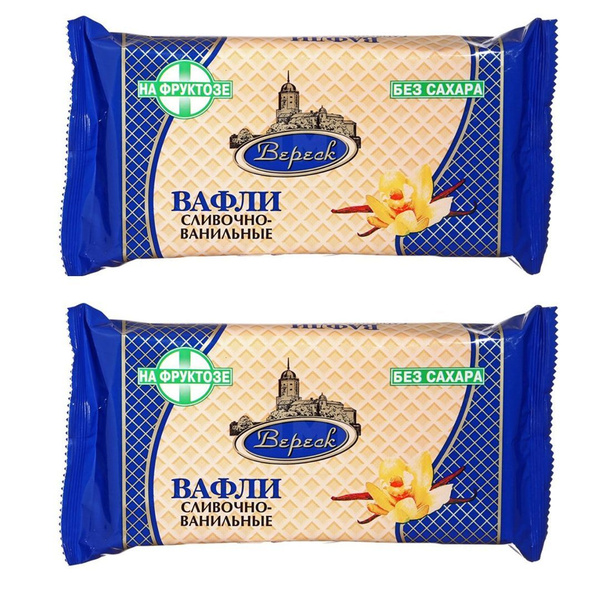 Вереск Вафли с начинкой Сливочная ваниль на фруктозе, 100 г, 2 уп ...