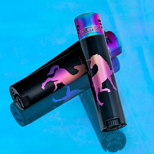 Газовая зажигалка Clipper с прямым пламенем из металла, в подарочной ...