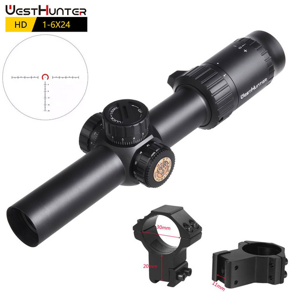 Коллиматорный прицел westhunter hd 1-6x24 ик компактный охотничий ...