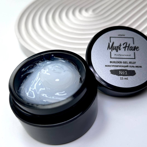 MUST HAVE, JELLY GEL, 15g / Гель-желе №01. Жёсткий гель для наращивания ...