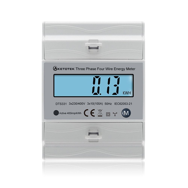 Счетчик электроэнергии KETOTEK B0331-OZ, Трехфазный, Однотарифный ...