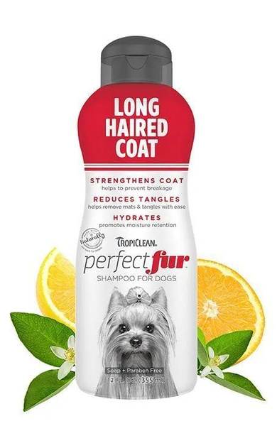 TropiClean Perfect Coat Разглаживающий шампунь для собак длинношерстных ...