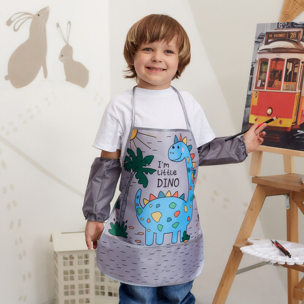 Набор детский для творчества Этель "Little dino" фартук 49х39 см и ...