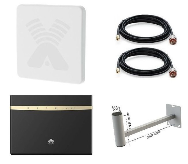 Роутер B525s23a с Панельной антенной 2*20Дб 3G/4G/LTE Антекс до 15 КМ ...