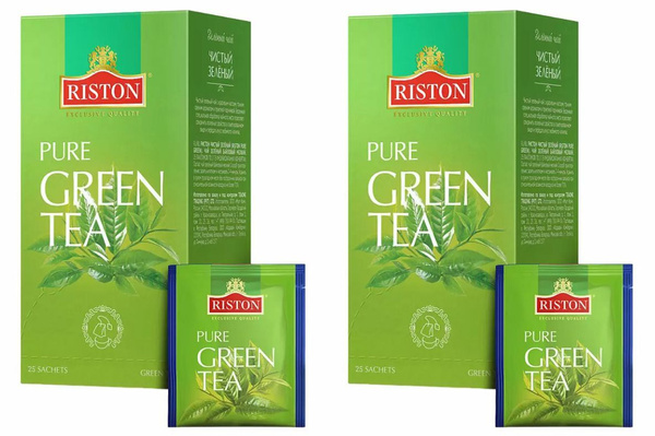 Riston Чай зеленый Pure green, 25 пакетиков по 2 г, 2 уп - купить с ...