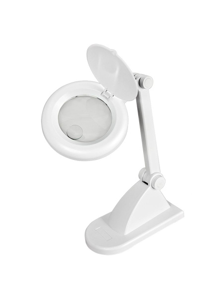 Лупа настольная 3D+12D с подсветкой, d90мм, белая (8092) REXANT ...