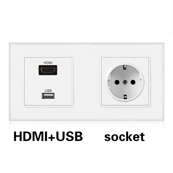 Розетка Eurocode тип 172 для панелей из закаленного стекла, 16A / 250V ...