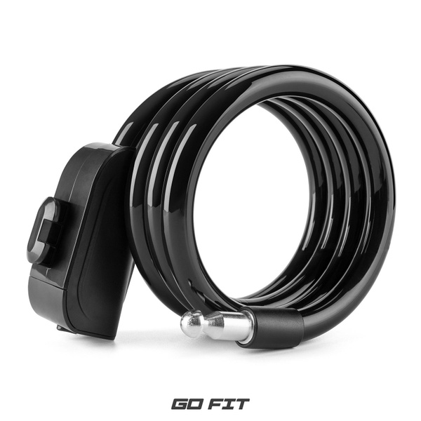 Замок велосипедный GO FIT с ключом, противоугонный трос с ключом ...