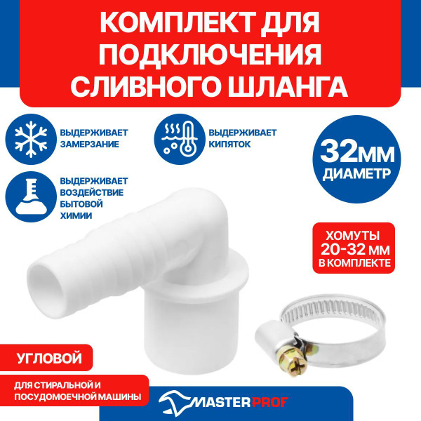 Комплект для подключения сливного шланга стиральной и посудомоечной ...