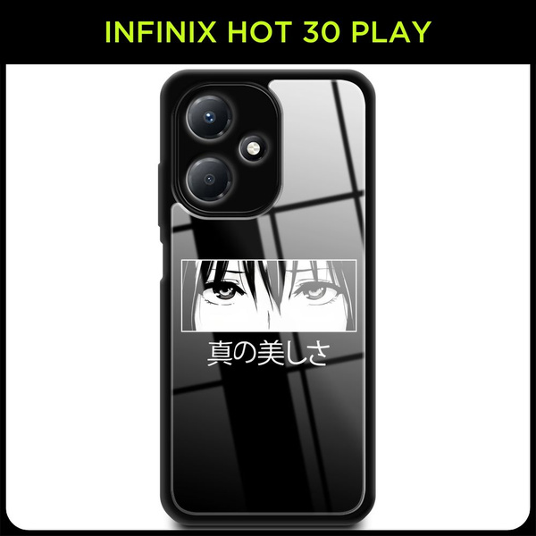Стеклянный чехол на Infinix Hot 30 Play / Инфиникс Хот 30 Плей с ...