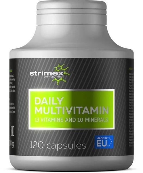 Витаминно-минеральный комплекс Daily Multivitamin, Strimex 120 капсул ...