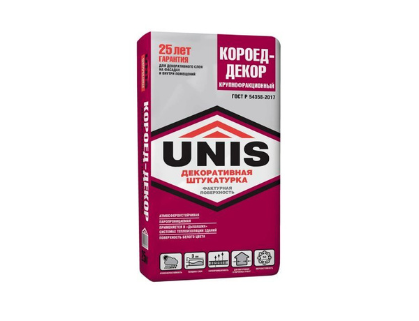 Декоративная штукатурка Unis, 25 кг - купить по доступной цене в ...