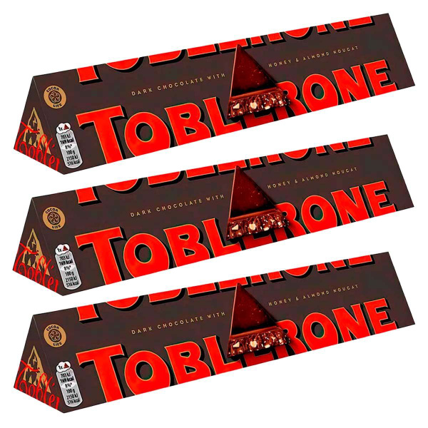 Горький шоколад Toblerone Dark с медово-миндальной нугой (Швейцария ...