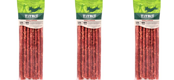 Titbit Лакомство для собак, Колбаса Пармская, 80 г, 3 шт - купить с ...