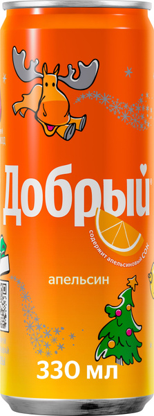 Газированный напиток Добрый Апельсин, 0,33 л - купить с доставкой по ...