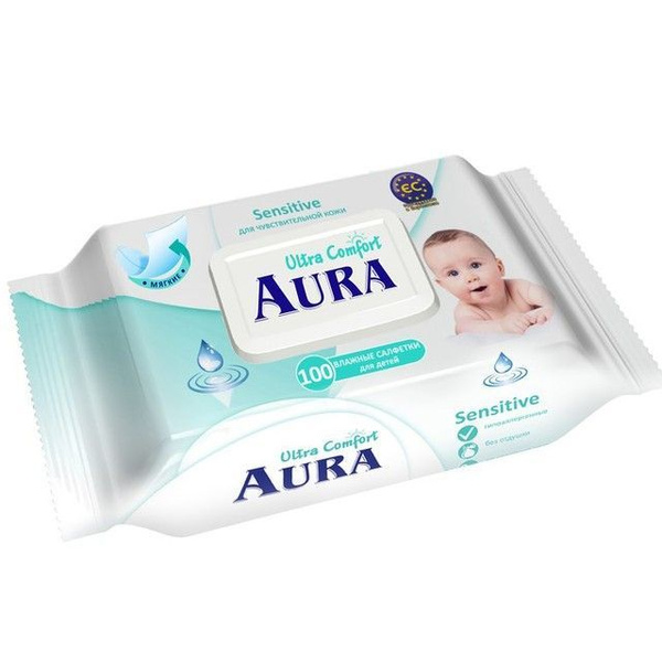 Aura Влажные салфетки 120 шт - купить с доставкой по выгодным ценам в ...