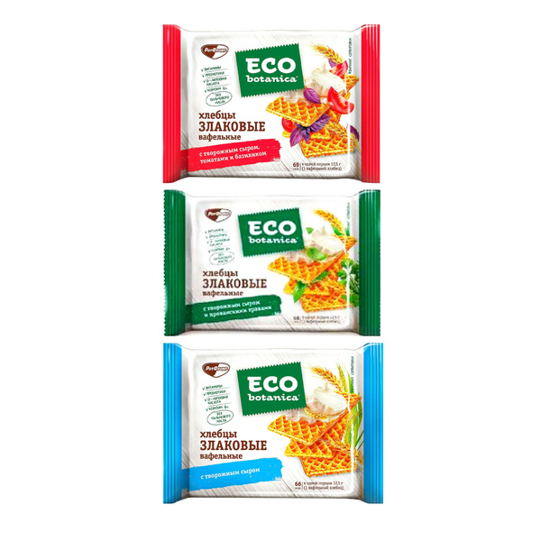 Eco Botanica вафельные хлебцы с творожным сыром 3 штуки/крекер ...