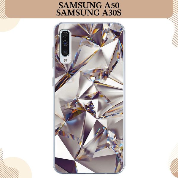 Силиконовый чехол на Samsung Galaxy A50/A30s / Самсунг А50 Бриллианты ...