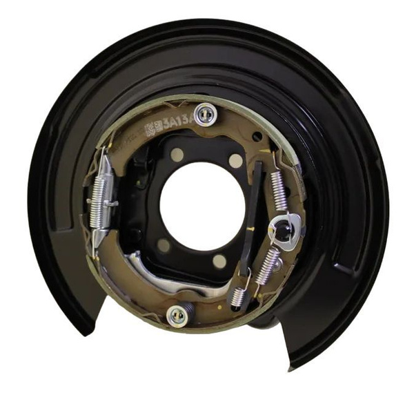 Тормозной щиток с колодками, задний, левый, GM, Genuine Parts, 96463796 ...