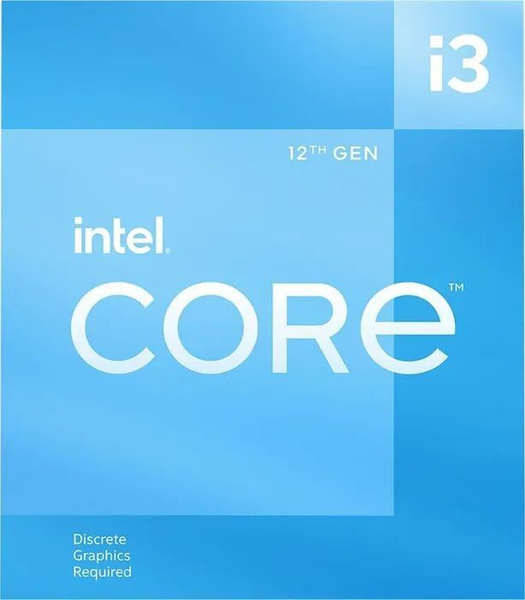 Процессор Intel Core i3 12-го поколения, OEM (без кулера), 4 яд., 3.3 ...
