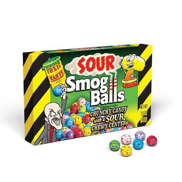 Конфеты Toxic Waste Smog Balls / Кислые конфеты Токсик Смог Болс ...