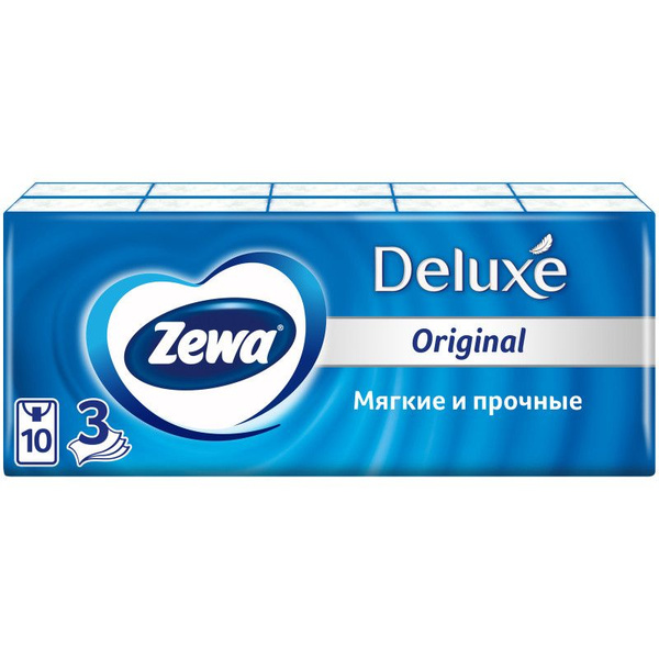 Zewa Бумажные носовые платки, 10 шт. - купить с доставкой по выгодным ...