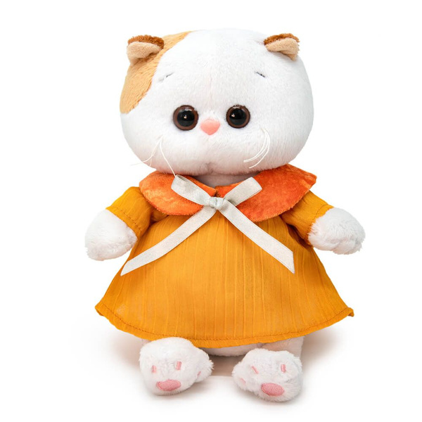 Мягкая игрушка Кошечка ЛиЛи baby в жатом оранжевом платье 20см - купить ...