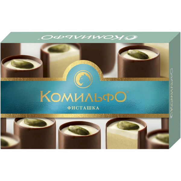 Конфеты Комильфо Фисташка шоколадные с двухслойной начинкой, 116г ...