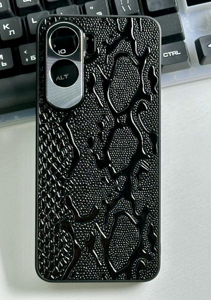 Чехол кожаный Honor 90 Lite / Чехол на Хонор 90 Лайт с защитой камеры ...