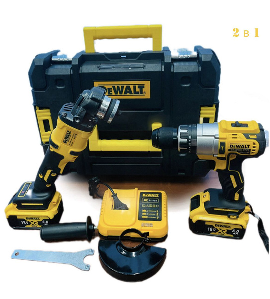 DeWalt Шуруповерт Аккумуляторный 18v + Болгарка УШМ 125мм бесщеточная ...
