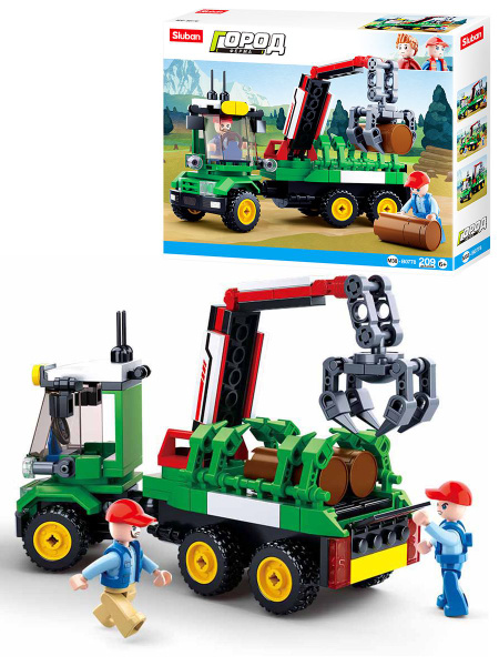 Конструктор детский пластиковый Sluban ГОРОД.ПОГРУЗКА БРЕВЕН ...
