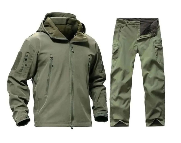 Костюм тактический Softshell, размер 46, 48 (M), Зима, цвет зеленый ...