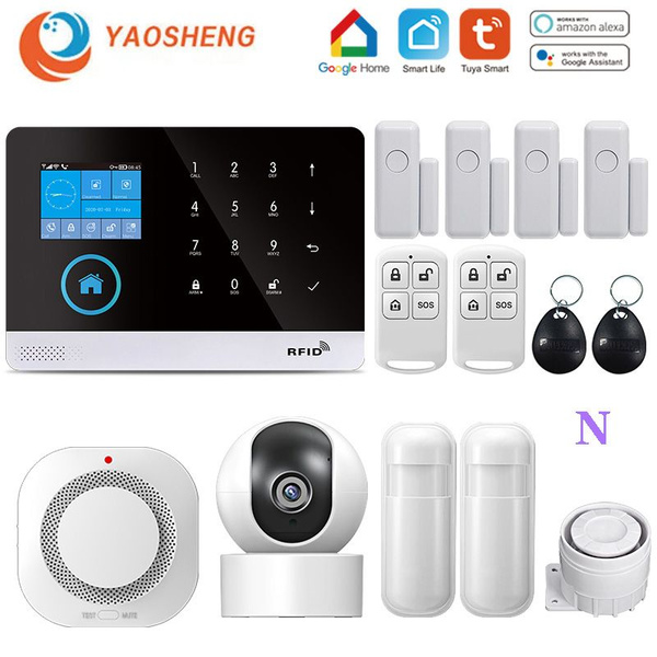 Беспроводная домашняя сигнализация Tuya умный дом WIFI GSM охранная ...