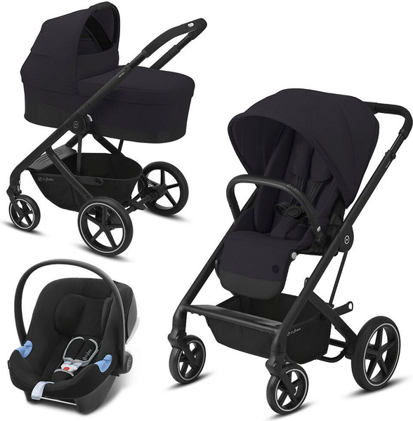 Коляска универсальная 3 в 1 Cybex Balios S Lux BLK Deep Black, черный ...