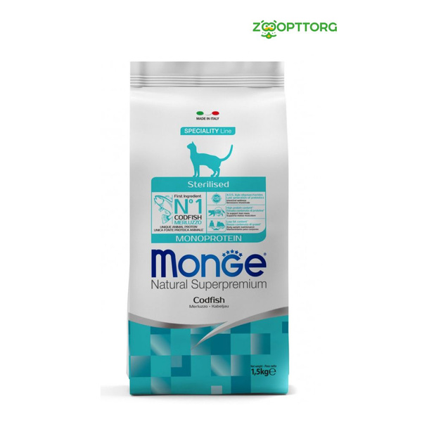 Monge Cat Monoprotein Sterilised Merluzzo корм для стерилизованных ...