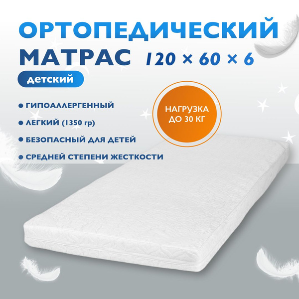 Матрас в кроватку Матрас ППУ, Беспружинный, 60 - купить по выгодной ...