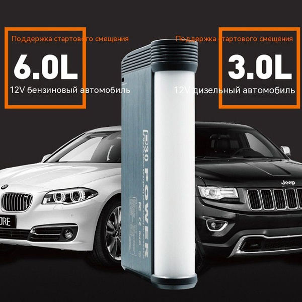 Пусковое устройство для автомобиля / бустер автомобильный с LED фонарем ...