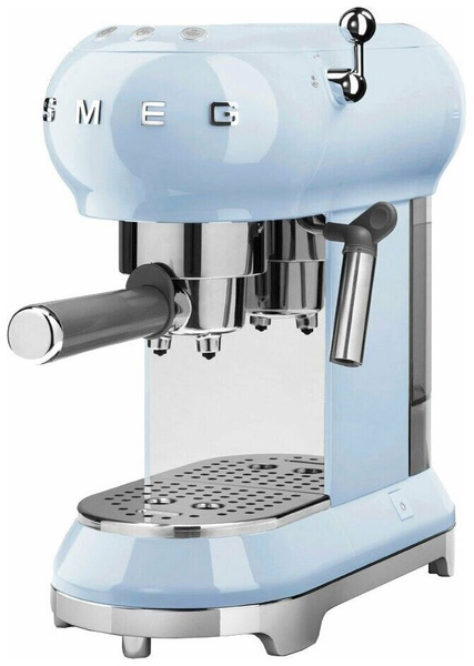 Smeg Кофеварка рожковая ECF01PBEU, голубой - купить с доставкой по ...