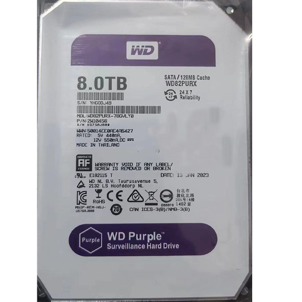 8 ТБ Внутренний жесткий диск Western Digital Purple (D82PURX) - купить ...