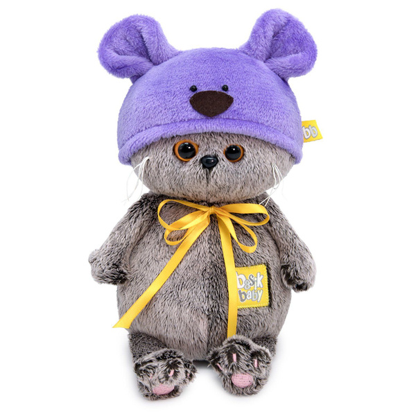 Мягкая игрушка BudiBasa Котик Басик BABY 20см в шапке мышка - купить с ...