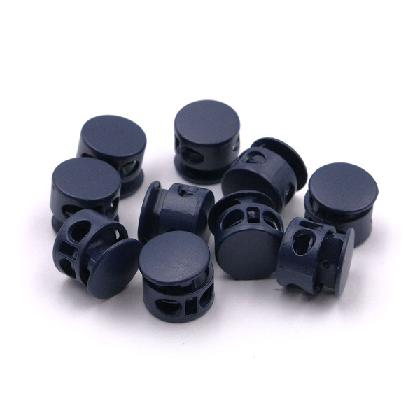 Фиксатор для шнура, зажим - стопор, 10.5*11.8 мм, 2 отверстия d 3.7 мм ...